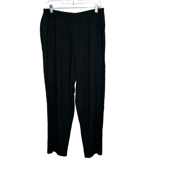 Susan Graver Women’s Black Lightweight Pull On Pants Size 1X Pockets - Picture 1 of 3